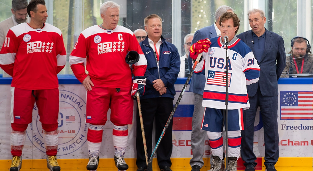 The Kristall Ice Arena, Built Utilizing PROSTOR Technologies, Hosts High-Profile Russia-US Hockey Match